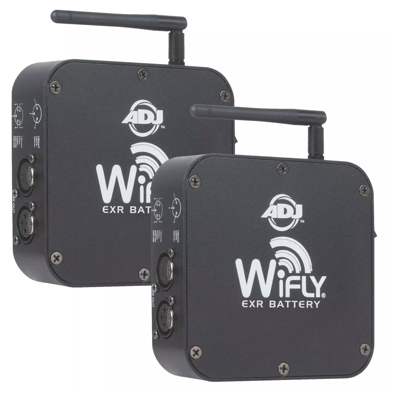(2) American DJ WiFLY EXR Battery Wireless T/R Bundle