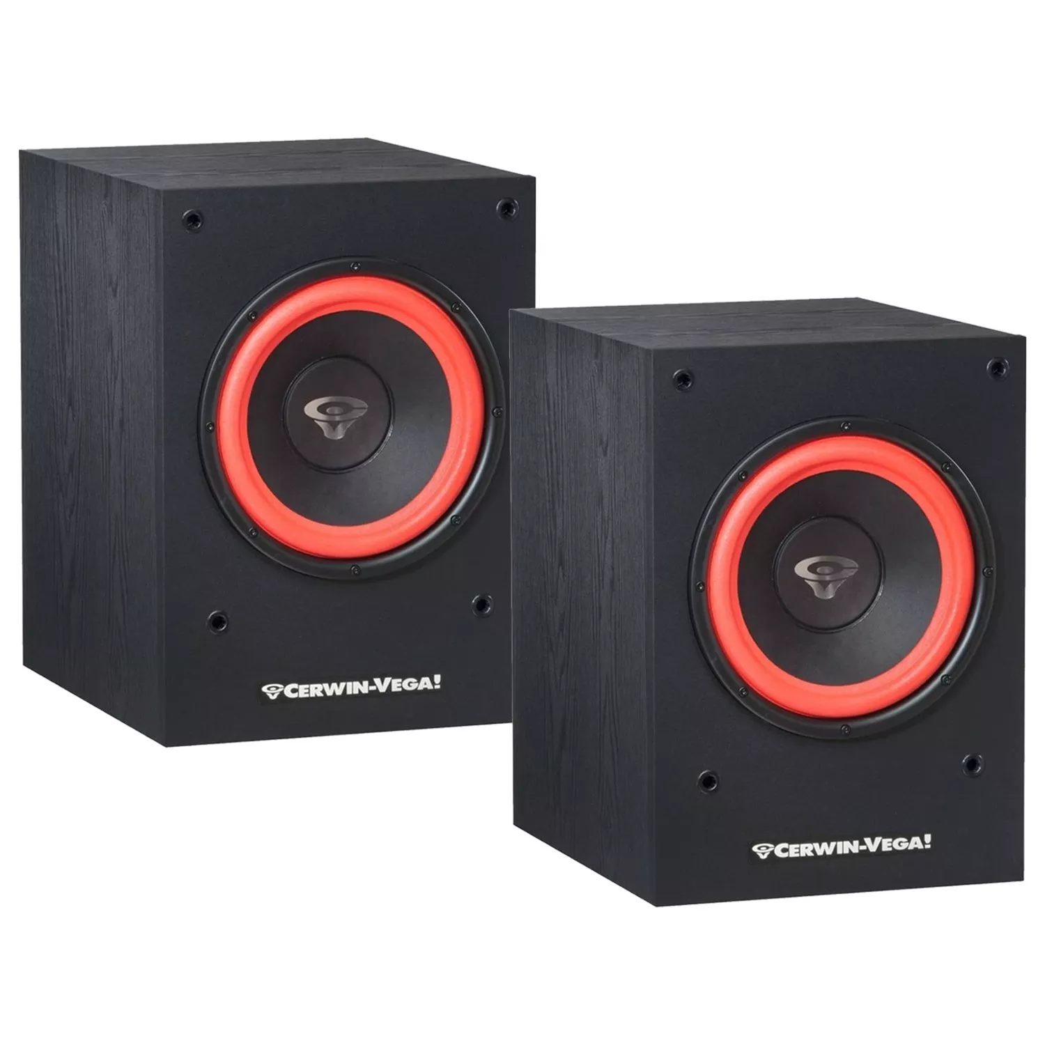 (2) Cerwin-Vega SL-10S 10″ Powered Subwoofer Bundle