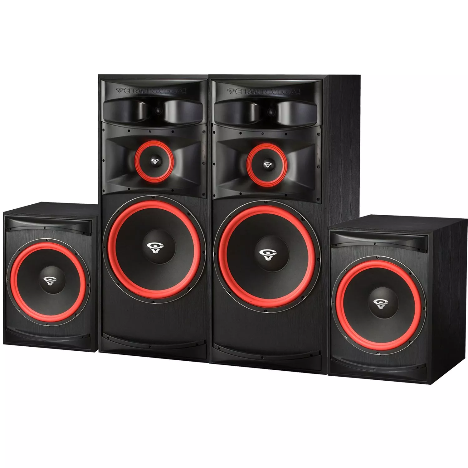 (2) Cerwin-Vega XLS-15 Tower Speakers, (2) Cerwin-Vega XLS-15S Sub Bundle