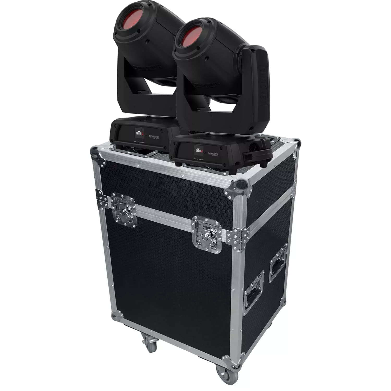 (2) Chauvet DJ Intimidator Spot 375ZX (Black), Rockville RMH2B Bundle