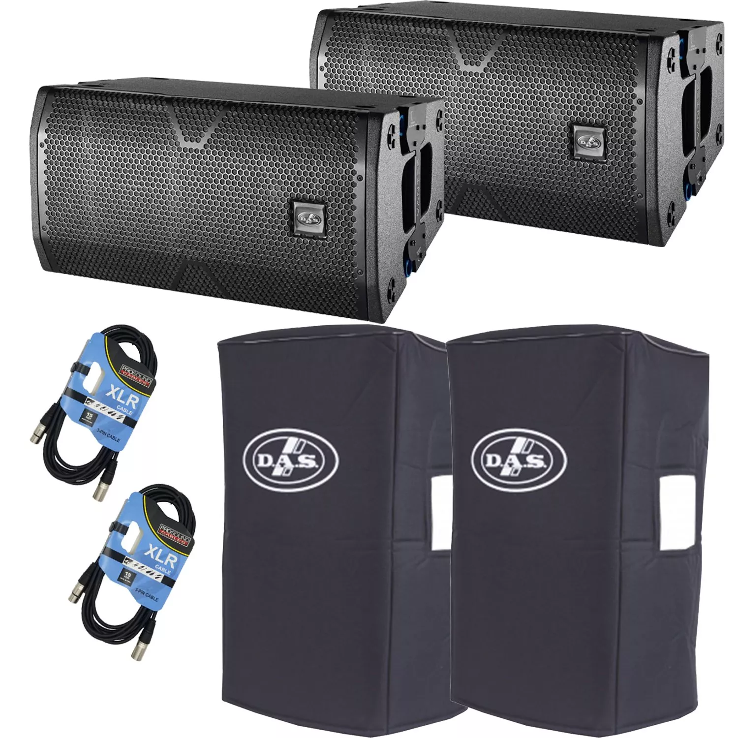 (2) Das Vantec 20A, (2) CVR-VANTEC20, (2) XLR Cables Bundle
