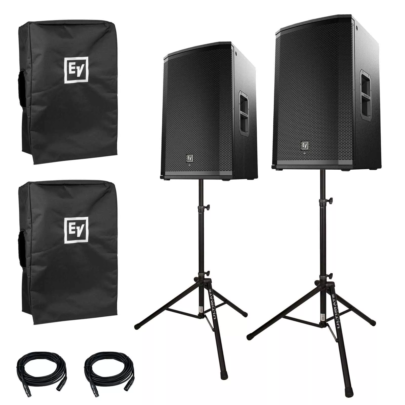 (2) Electro-Voice ETX-15P 15” 2-Way Powered Speakers Package
