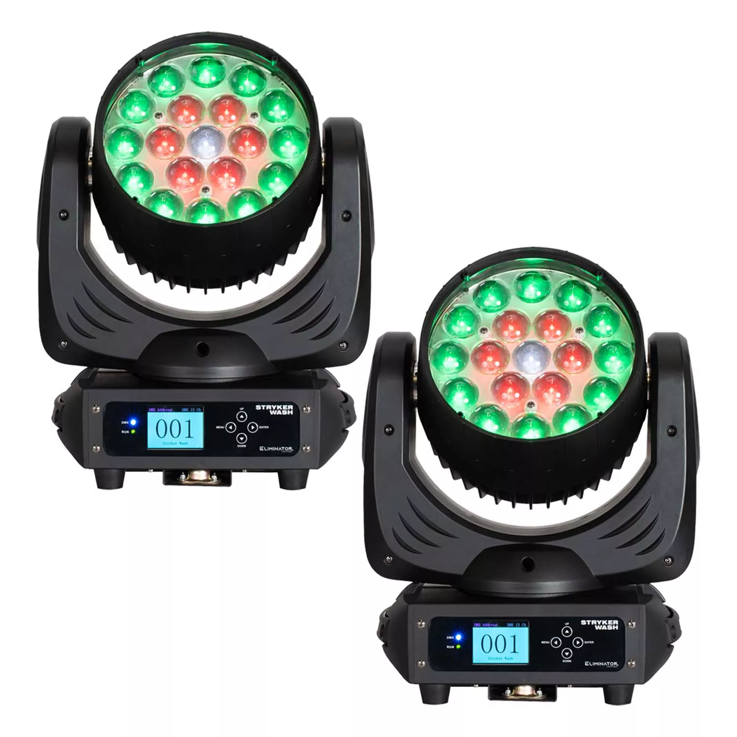 (2) Eliminator Stryker Wash 228W Moving Head Bundle