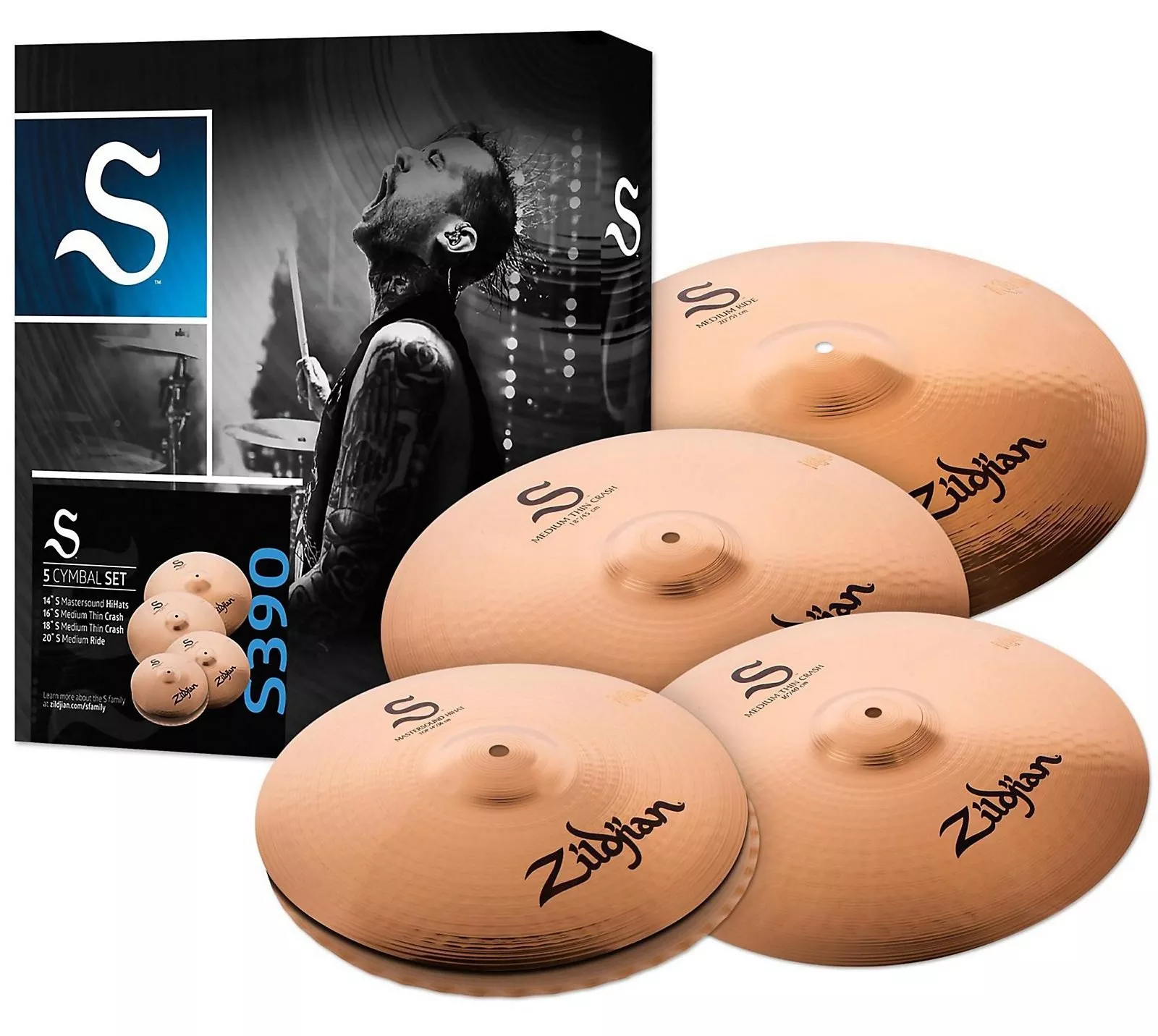 Zildjian S390 Performer Cymbal Set – 14/16/18/20 inch