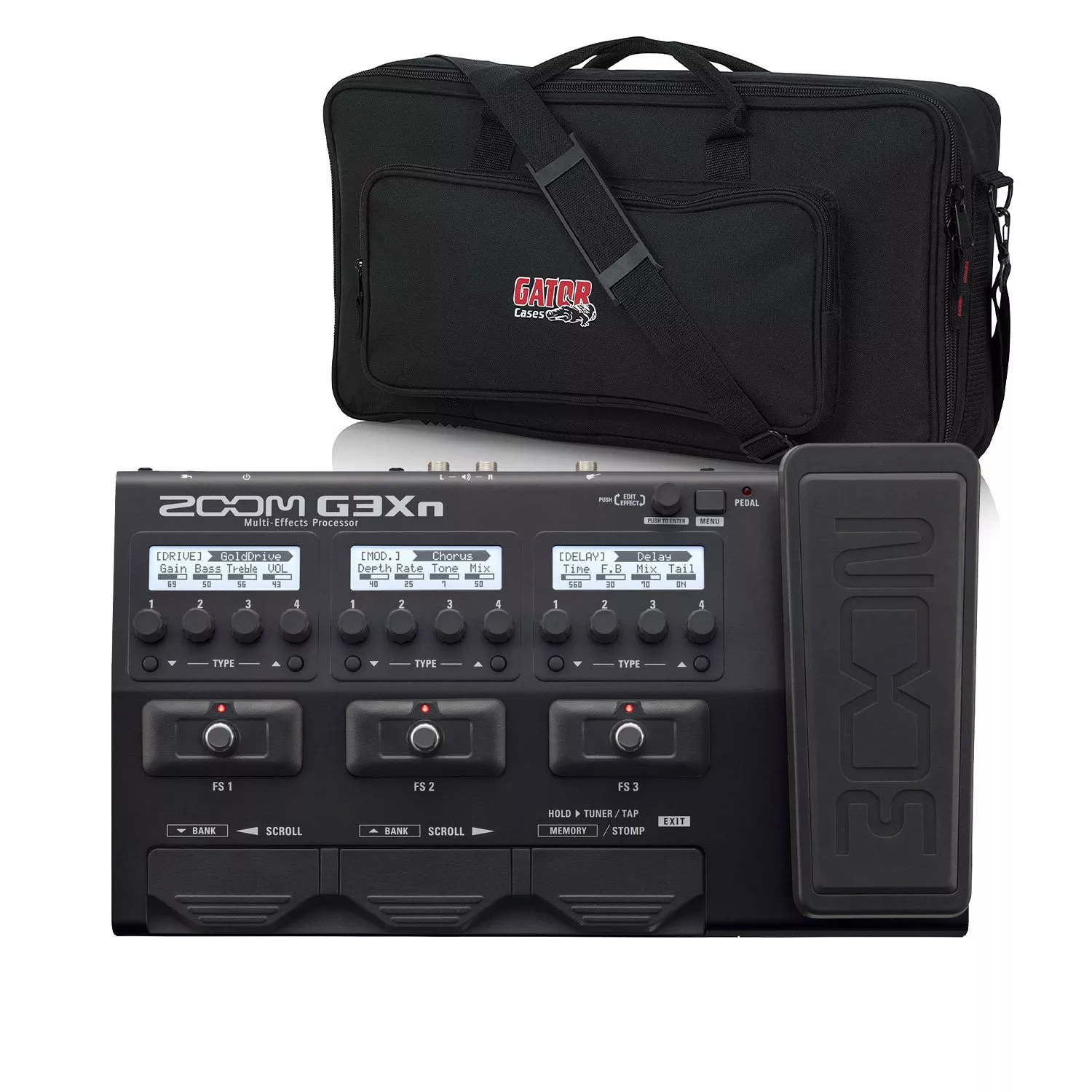Zoom G3Xn Multi-effects Processor, Gator GK2110 Bag Bundle