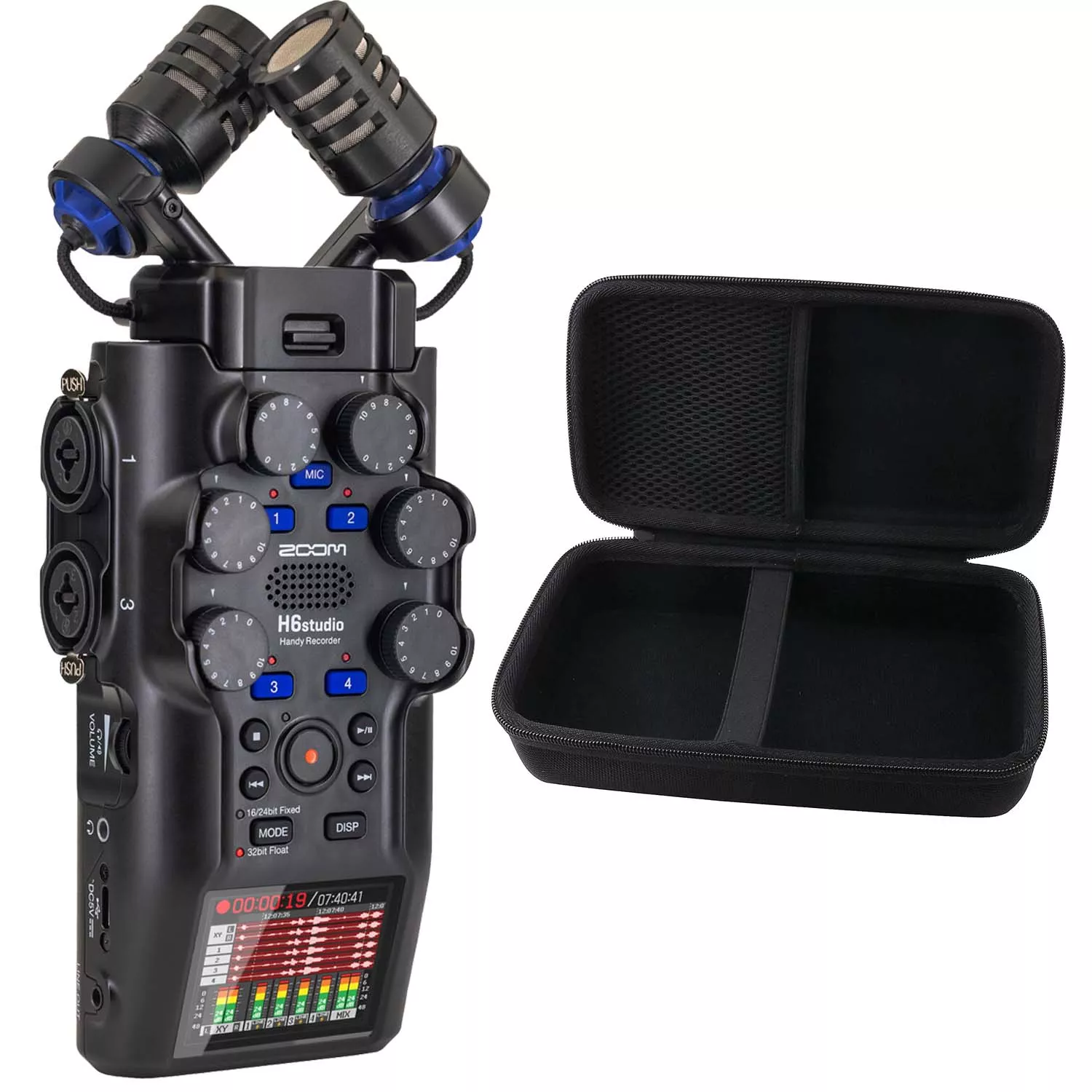 Zoom H6studio Handheld Recorder – H6 Hard EVA case Bundle