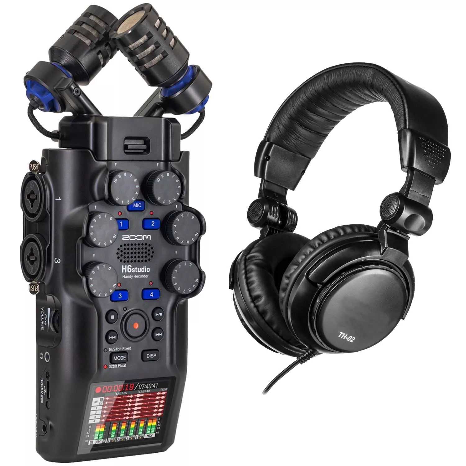 Zoom H6studio Handheld Recorder – Tascam TH02 Bundle