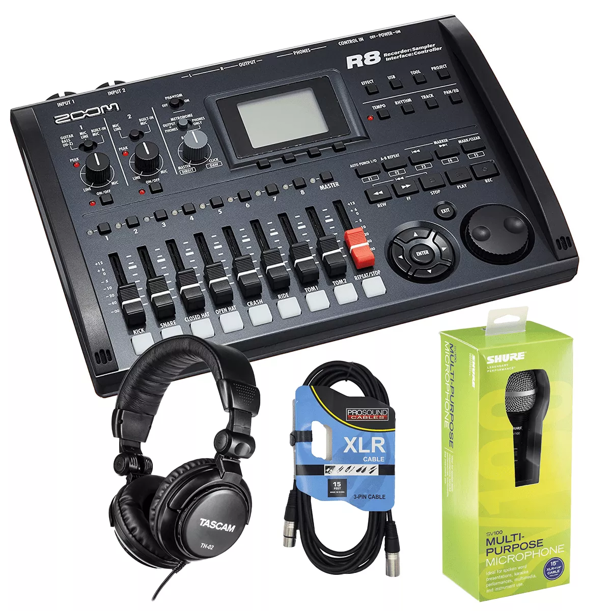 Zoom R8 8-Track Digital – SVM100 – XLR – TH02